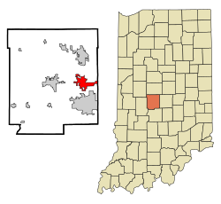 Hendricks County Indiana Incorporated and Unincorporated areas Avon Highlighted